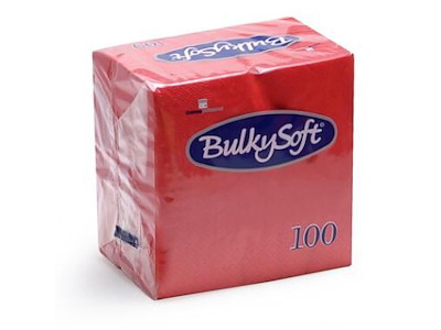 Serviet Bulkysoft 24x24 cm 2-lag Rød