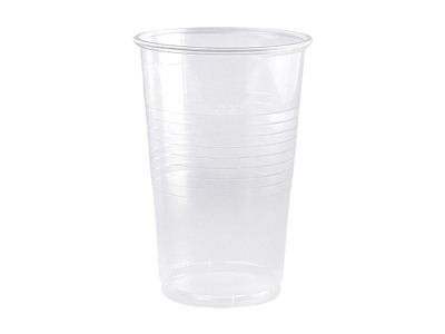 Plastglas 30 cl Ø78 x113 mm med Riller PP Klar