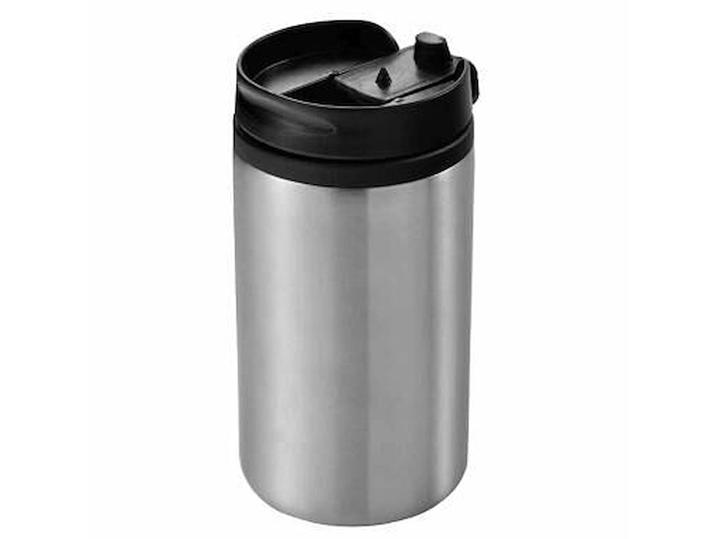 Termokrus 300 ml Ø73x144 mm Dobbeltvægget Plastlåg Rustfri stål Sort