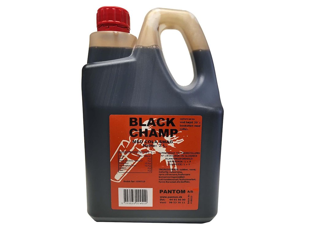 Saft Champ Cola smag 2 ltr Sort