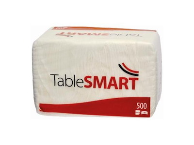 Serviet TableSMART 33x33 cm 1-lag Hvid