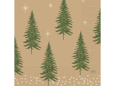 Serviet Duni 33 x 33cm 3-lag Humble Trees Brun
