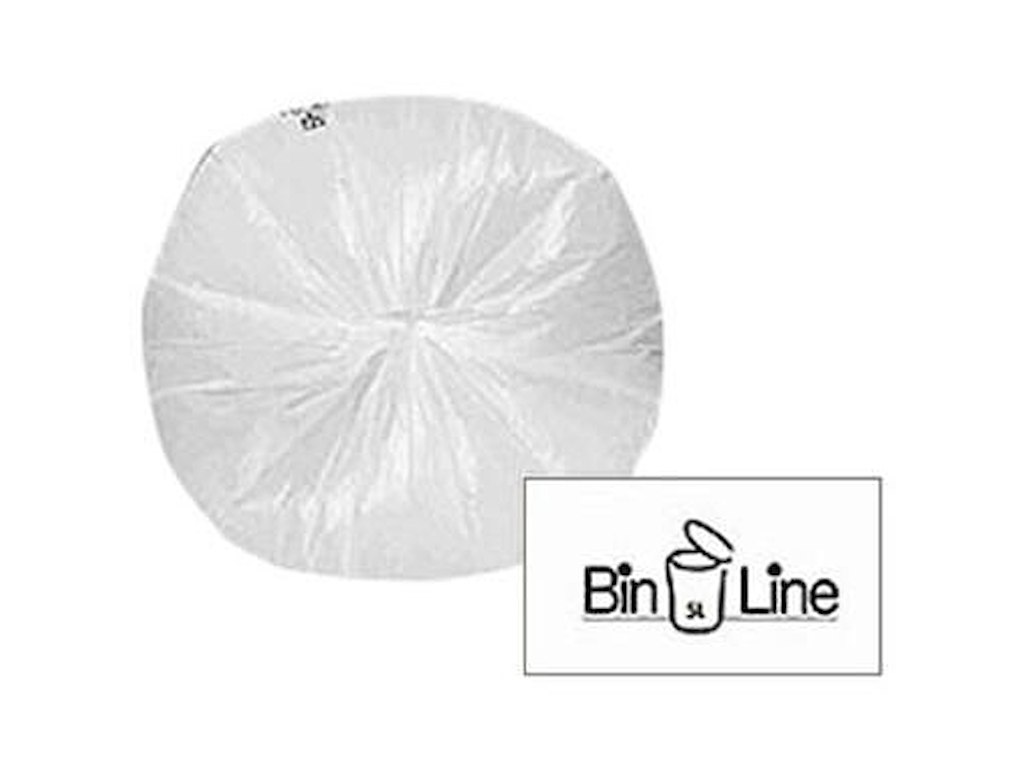 Spandepose BinLine 5ltr B340xL390mm 10my LDPE med Stjernebund Hvid