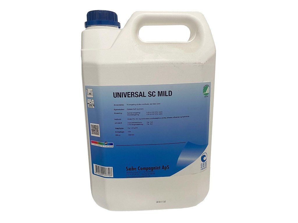 Universalrengøring SC Mild uden Farve/Parfume Svanemærket 5 ltr