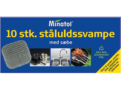 Ståluldssvampe med sæbe (10 stk.)