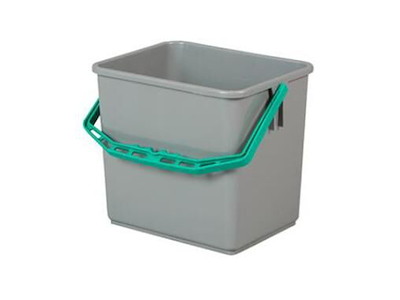 Spand 6 ltr med Hank Firkantet Grå/Grøn