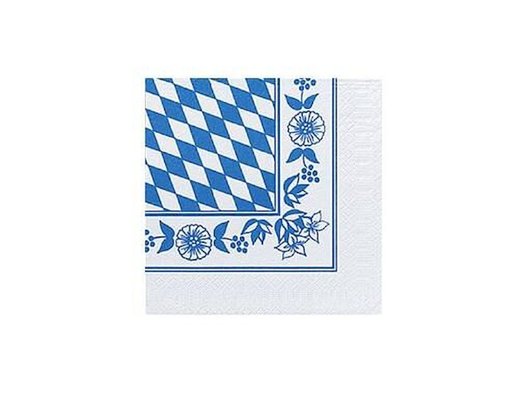 Serviet Duni 33x33cm 3-lag Blåternet Oktober Øl-festival