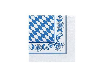 Serviet Duni 33x33cm 3-lag Blåternet Oktober Øl-festival