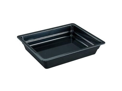 Fad 1/2 GN 32.3x26.3x6.5 cm Rektangulær Melamin Sort