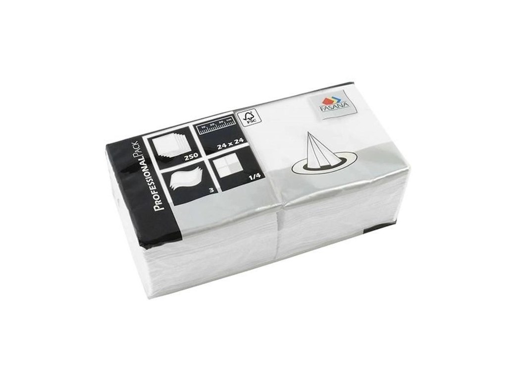 Serviet Fasana 24x24 cm 3-lag Hvid
