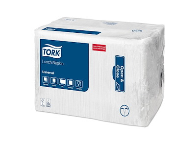 Serviet Tork 32,5x32,5cm 1-lag Hvid