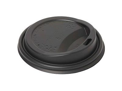 Drikkelåg CPLA Ø80xH17mm Til Kaffebæger Sort