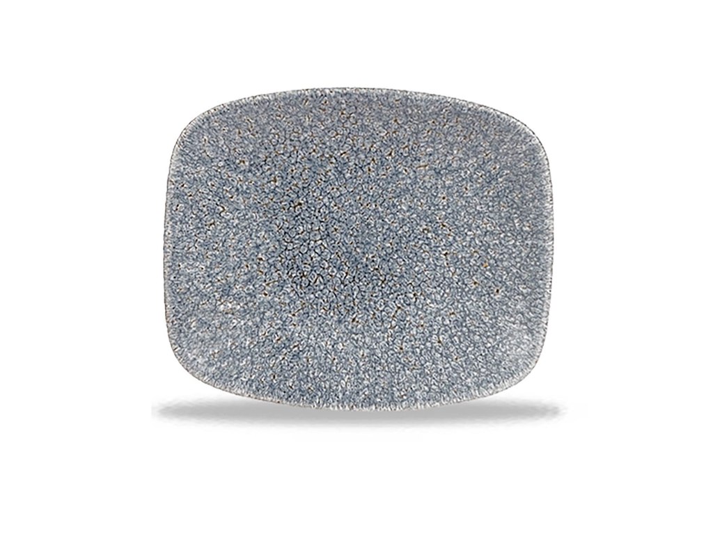 Serveringsfad Raku 15.4x12.6 cm Porcelæn Topaz blå