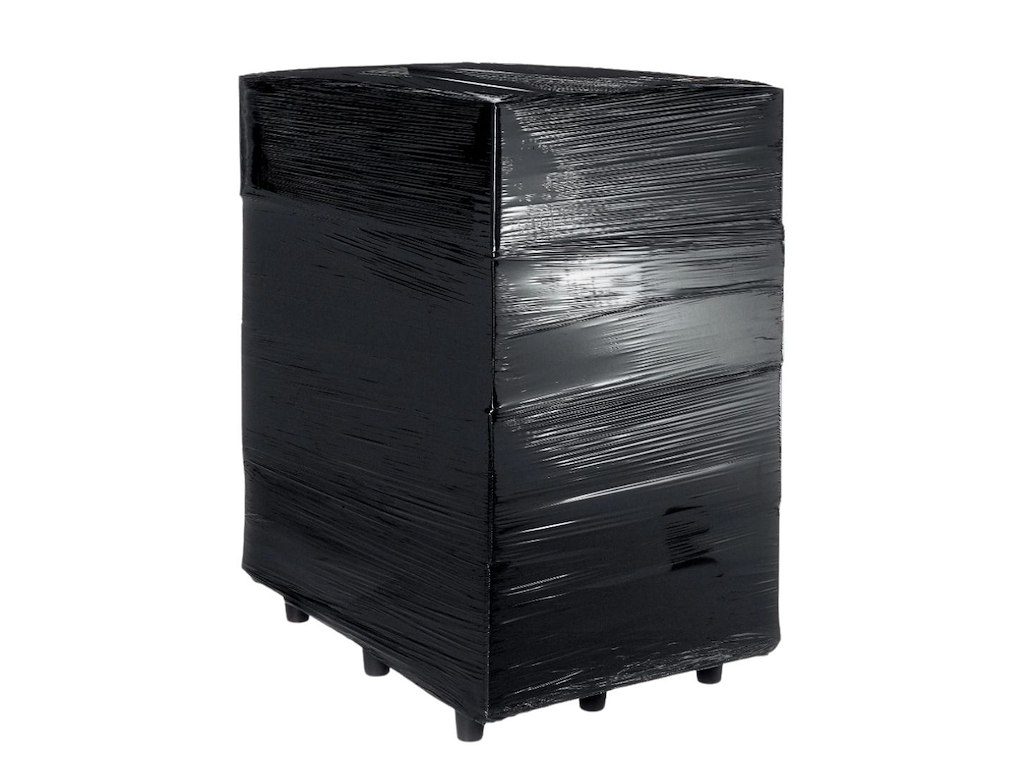 Håndstrækfilm sort, 450mm x 300 mtr, 20 my