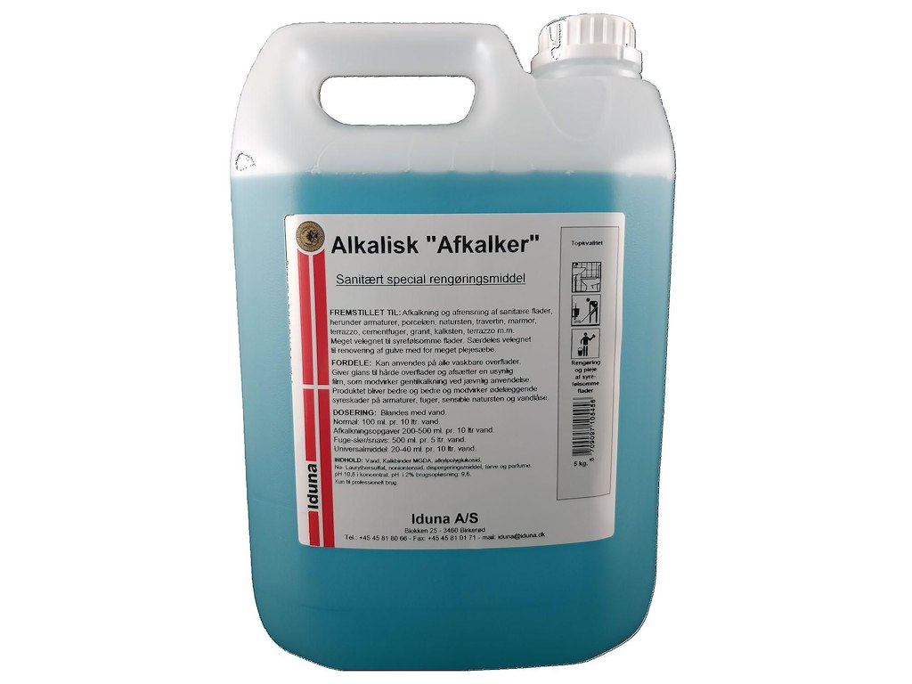 Kalkfjerner Alkalisk Iduna Afkalker 5ltr Grøn til alle vaskbare overflader