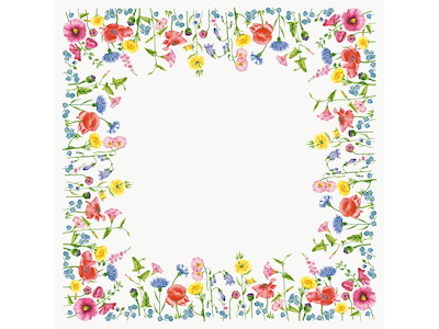 Dug stikdug Bio Dunicel Flowy Meadow 84 x 84cm Floret