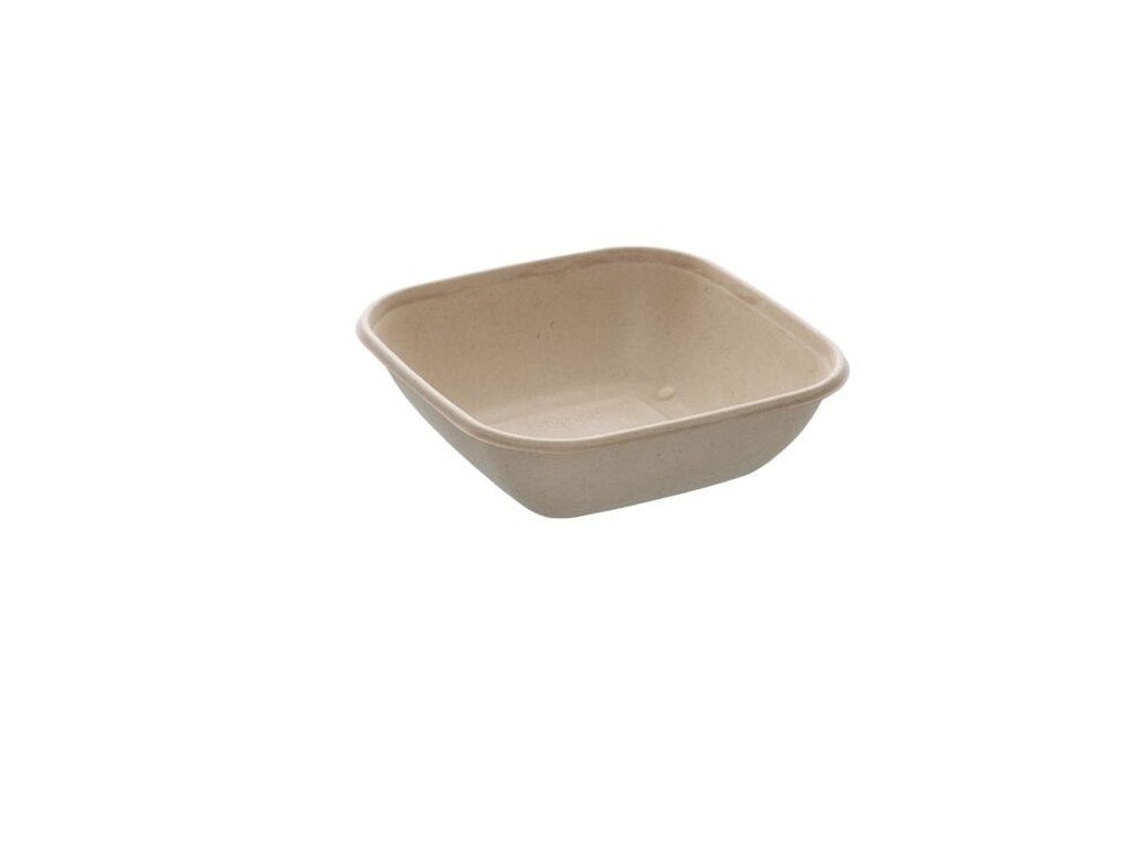 Salatskål 750ml L170xB170xH52mm Bagasse Bionedbrydelig Natur