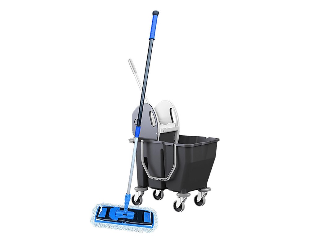 Rengøringssæt Gulv Recycle Speed Mop System med 16ltr+24ltr Spand/Moppe/Skaft
