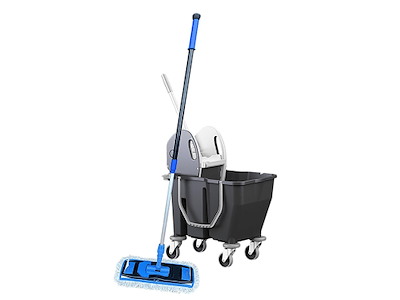 Rengøringssæt Gulv Recycle Speed Mop System med 16ltr+24ltr Spand/Moppe/Skaft