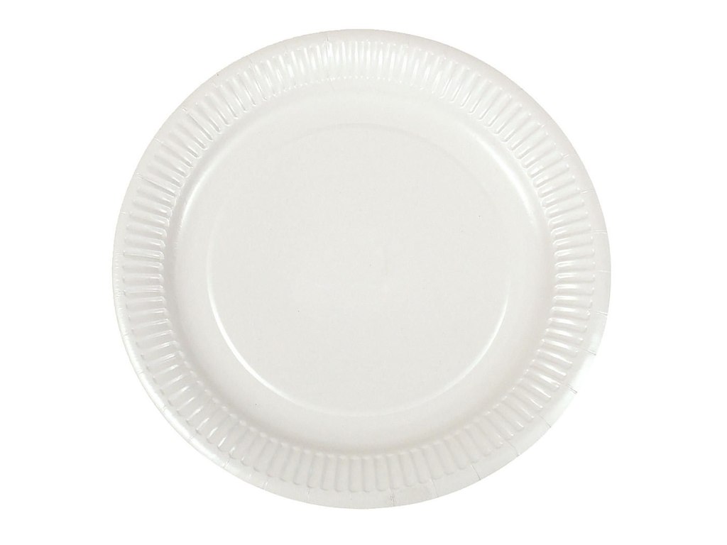 Paptallerken Verive Ø23xH1cm Clay-coated Hvid