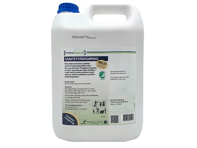 Sanitetsrengøring Prime Source ULTRA Mild Svanemærket højkon u. Farv/Parfu 5 ltr
