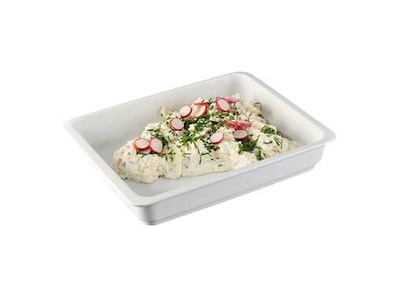 Fad 1/2 GN 32.5x26x6.5 cm Ovnfast Porcelæn Hvid