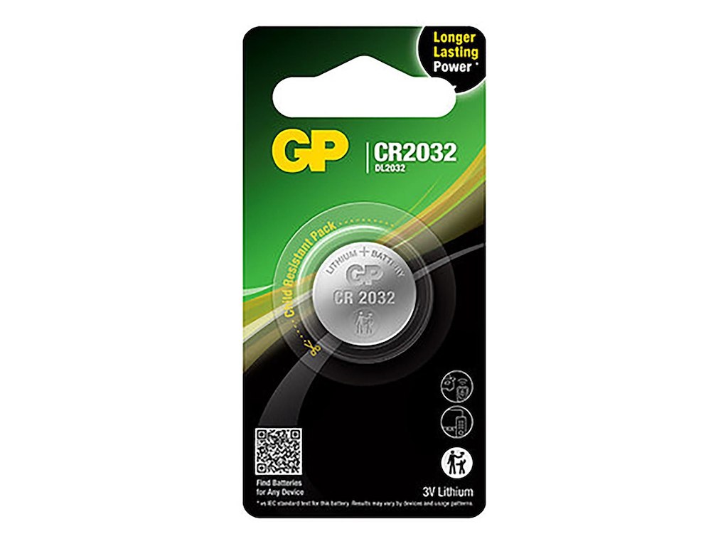 Batteri GP Lithium CR2032 1 stk/pk