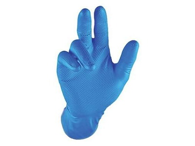 Handske Keep Safe Grippaz str L uden Velourisering Nitril AQL 1.5 Blå