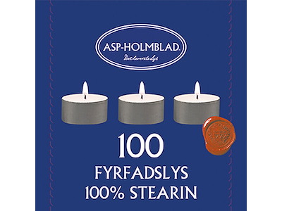 Fyrfadslys Brændetid 6 timer Ø38xH17mm Stearin Hvid