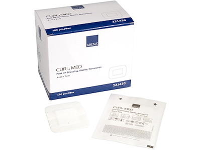 Plaster Post-OP forbinding Abena Curi-Med 6x7cm steril Hvid