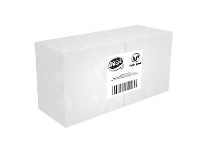 Serviet Ooops! 24x24 cm 1-lag Hvid