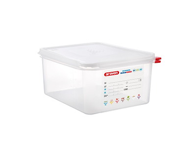 Beholder Araven lufttæt L32.5xB26.5xH15cm 1/2GN 10ltr polypropylen låg klar