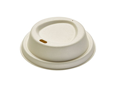 Drikkelåg Bagasse Ø90xH30mm Til Kaffebæger Natur