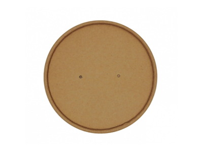 Låg Pap Ø150 mm PE-belagt m/ventilationshul Kraft Brun t/salatbæger 500/1000 ml