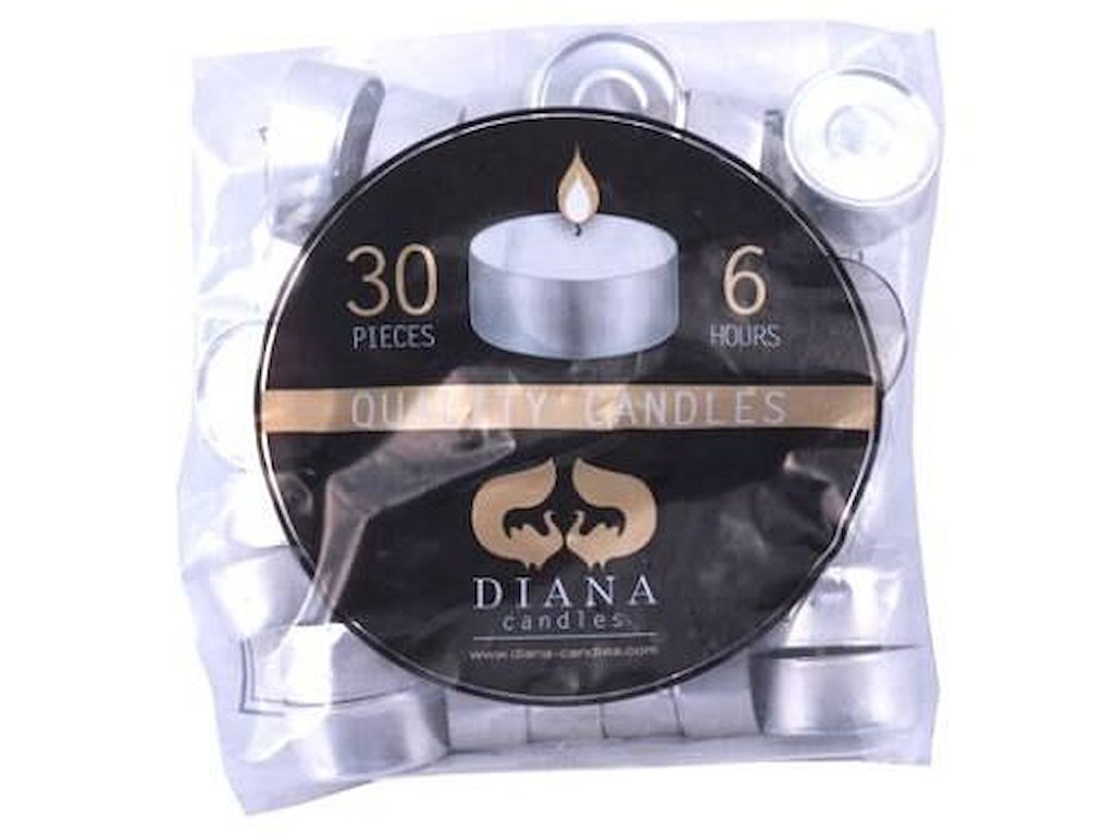 Fyrfadslys Brændetid 6 timer Hvid paraffin 30 stk