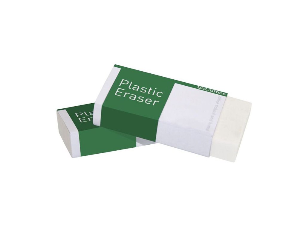 Viskelæder 60x26x10mm Hvid