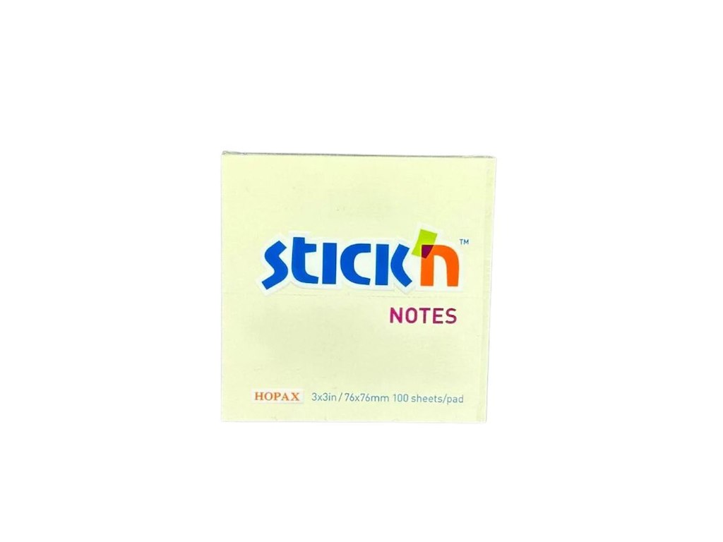 Post-it notes, gul - 100 ark (76x76mm)
