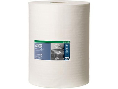Aftørringsrulle Tork W1/W2/W3 Industri 1-lag 38x32cm 152m Hvid