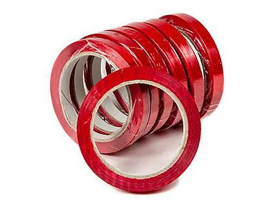 Poselukningstape 9 mm x 66 m Rød