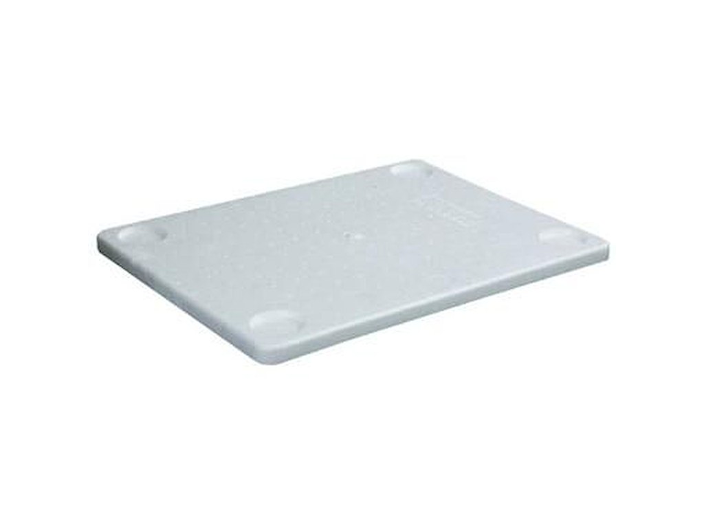 Låg 40x30x2.5 cm EPS Hvid til termokasse 11 ltr 40x30x14 cm