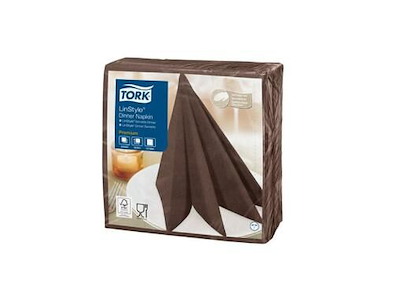 Serviet Tork Linstyle 39x39cm Kakao