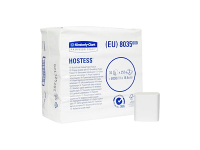 Toiletpapir Hostess 32 Bulk Pack 18.6x11 cm 2-lags Hvid
