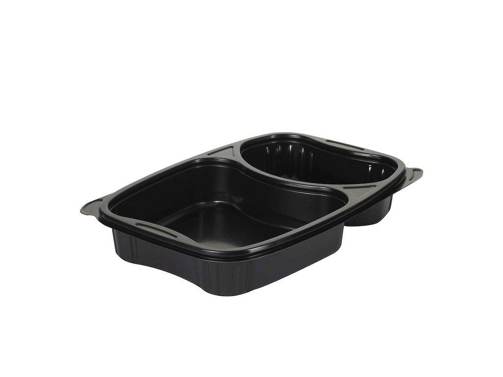 Bakke Bistro 2-rum 580/330 ml 254x174x42 mm PP Sort