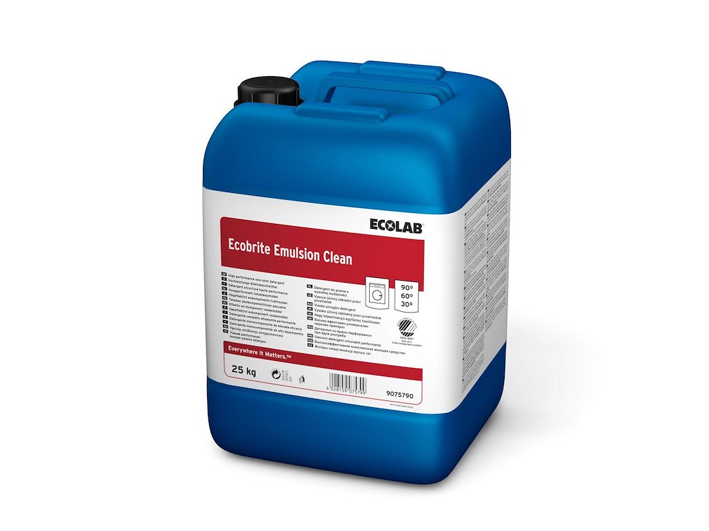 Tøjvask Flydende Ecobrite Emulsion Clean uden Parfume/Optisk hvidt 25 kg