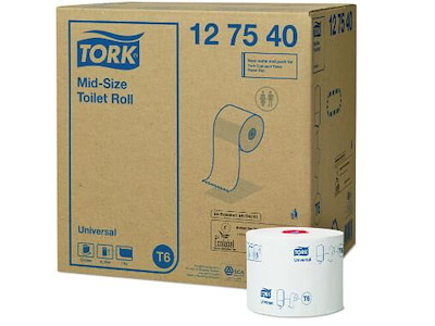 Toiletpapir Tork Universal T6 Mid-size 1-lag 135m Hvid