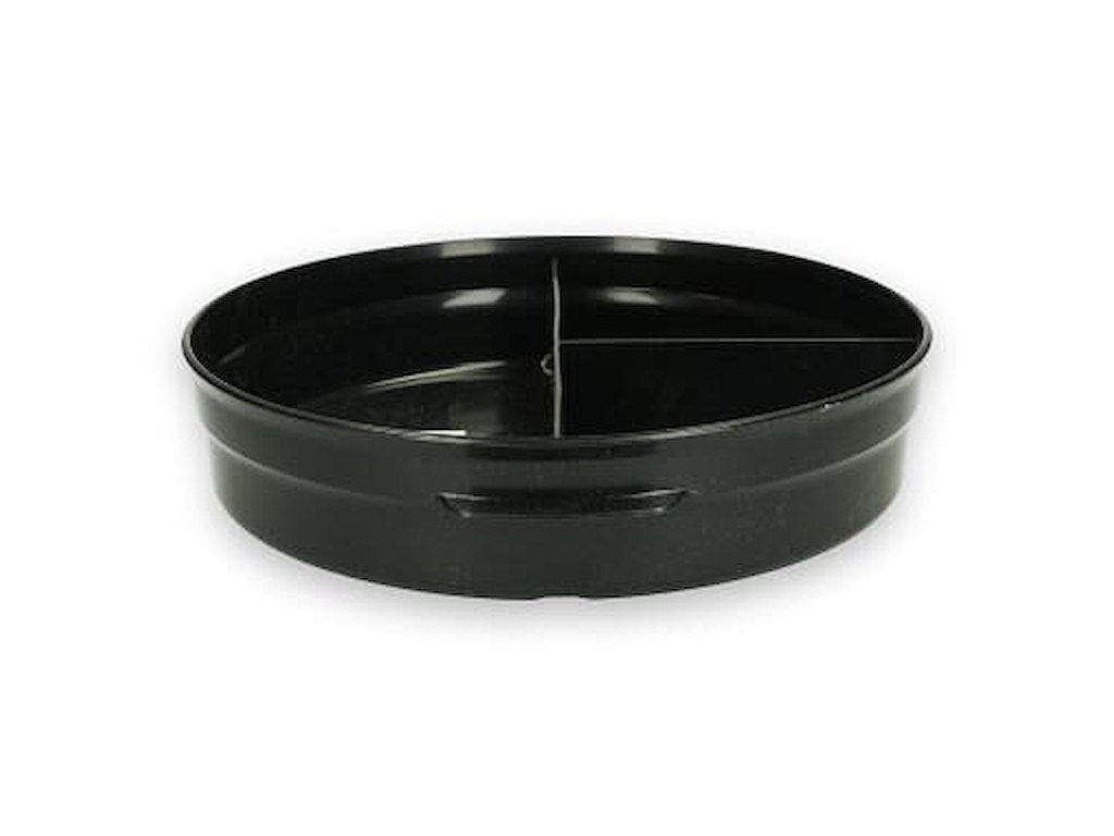 Skål Verive 3-Rum Flergangs Ø21xH4.8cm 1030ml PP med Låg Transparent Sort