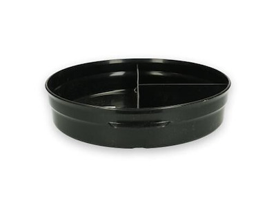 Skål Verive 3-Rum Flergangs Ø21xH4.8cm 1030ml PP med Låg Transparent Sort
