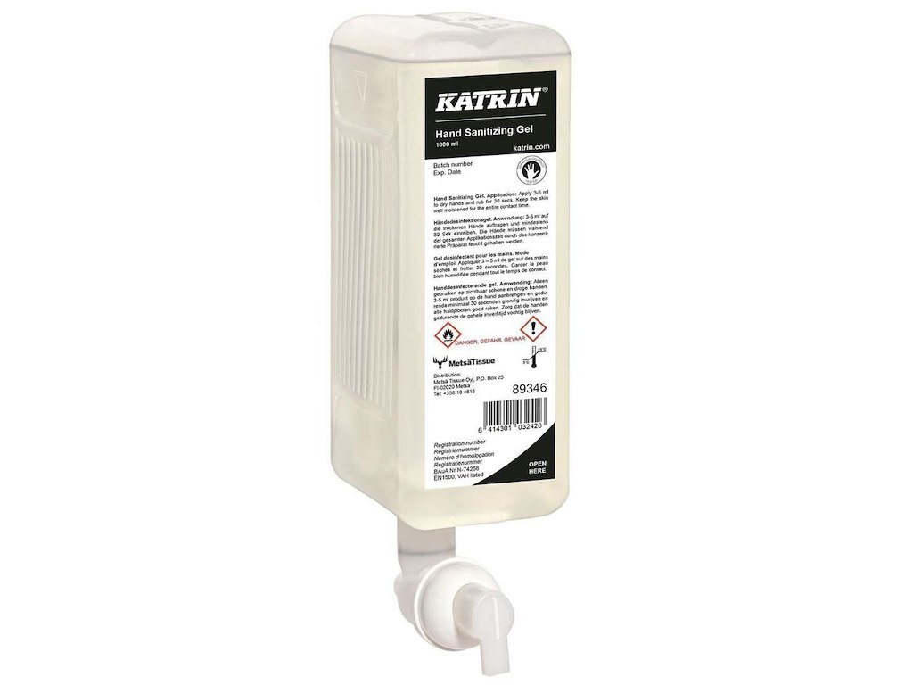 Katrin Hånddesinfektion Antibacteriel Gel til Dispenser 1 ltr