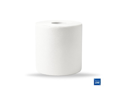 Håndklæderulle Techline 2-lag Ø19 x 108M m/hylse Centerfeed Nyfiber Hvid