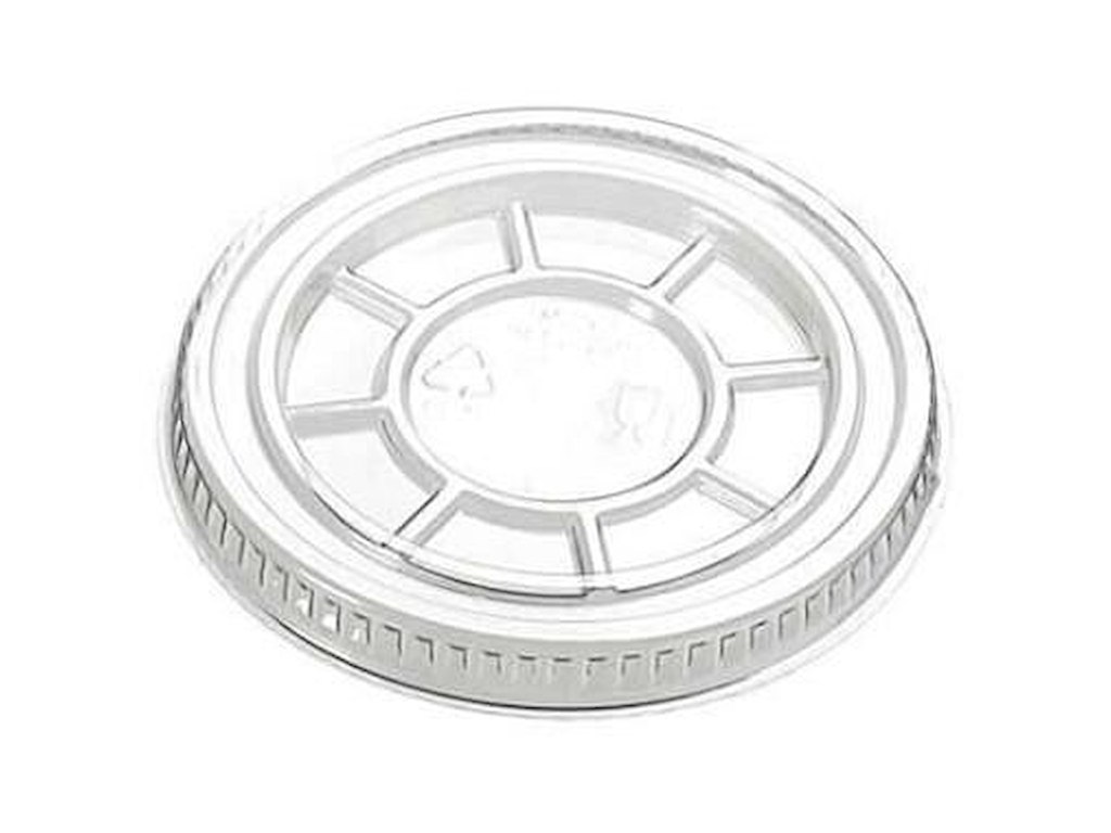 Plastlåg Verive  Ø95 mm Flad uden Kryds RPET Klar